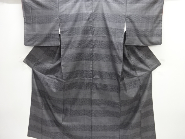 JAPANESE KIMONO / DORO OSHIMA TSUMUGI / WOVEN SEIGAIHA / 7MARUKI